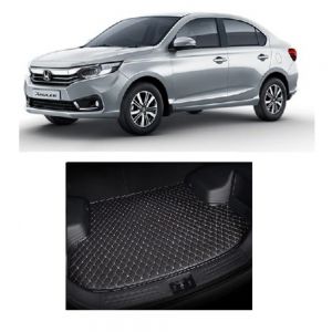 7D Car Trunk/Boot/Dicky PU Leatherette Mat for Amaze New  - Black